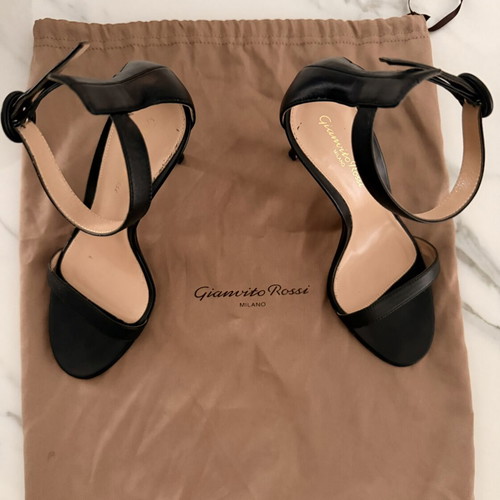 Gianvito Rossi Portofino 105mm sandals used, black, size 38.5