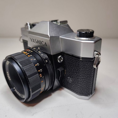 Vintage film camera Yashica TL Electro used with Yashinon-DS 50mm lens