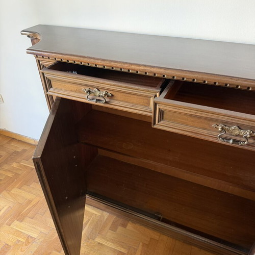 Vintage wooden buffet table from the 1970s