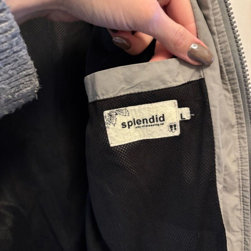 Jacket used, gray and beige, size L