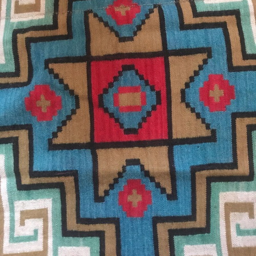 Handwoven rug used with unique design 110x210