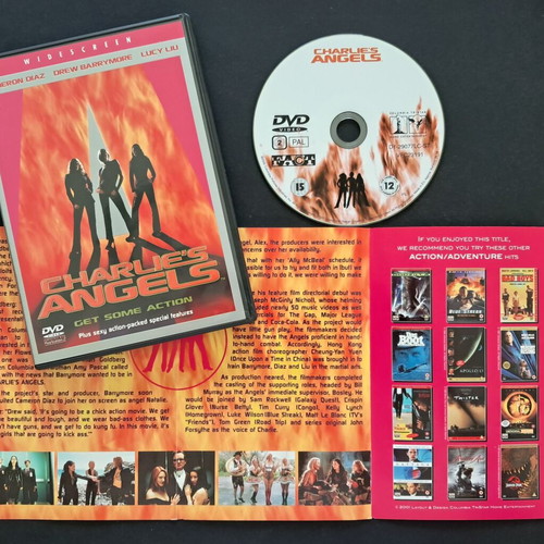 Charlie's Angels DVD like new, PAL edition with subtitles