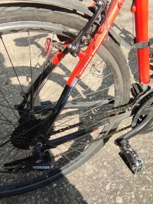 Ideal Crossmo men's trekking bike used, 24-speed Shimano, size L, red