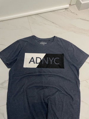 Admiral men's t-shirt blue with ADNYC print size M like new