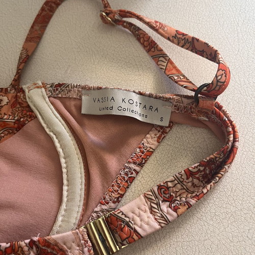 Vassia Kostara limited edition women's swimsuit like new, red and orange