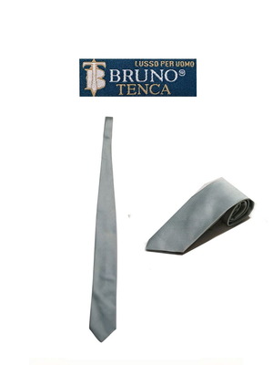 Bruno Tenca Ανδρική γραβάτα σαν καινούργιο, γκρι ασημί