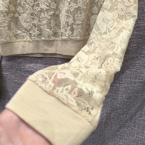 H&M summer lace blouse like new, beige