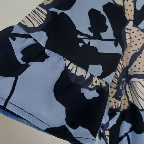 Bianca cotton dress size 38 like new with floral print beige and blue