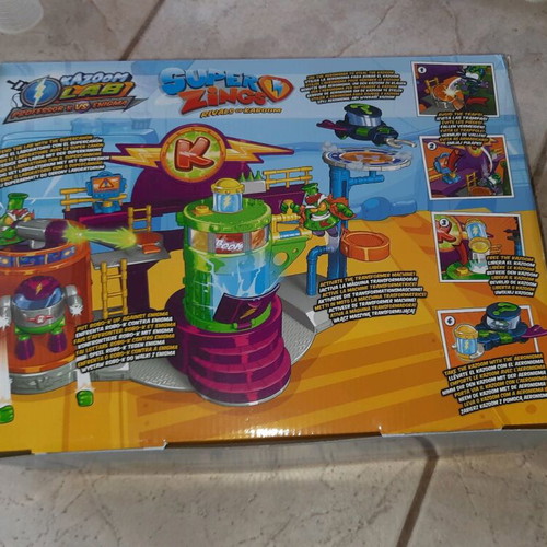 Super Things Kazoom Lab Battle SuperZings used, missing Enigma and Professor K figures