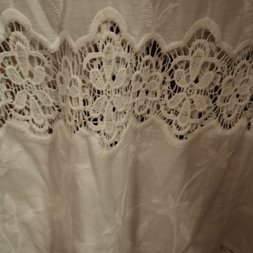 Hippocampus White Tunic 100% Cotton New with Lace Details