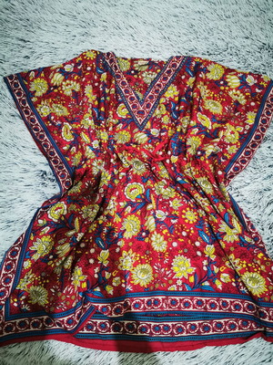 Swarna Women's Summer Dress 100% Viscose Like New, Multicolor