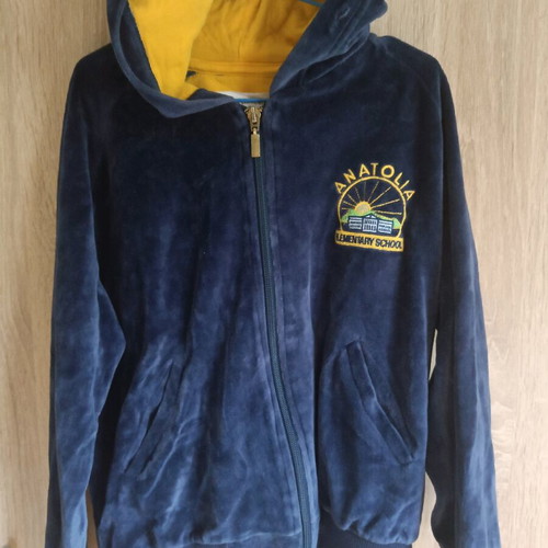 Anatolia Elementary School sweatshirt jacket like new, blue