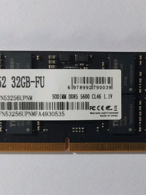 TYFC SODIMM DDR5 5600MHz 2 x 32GB like new