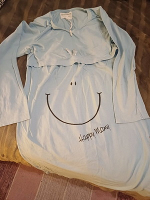 Happy People nursing nightgown sky blue used, size L