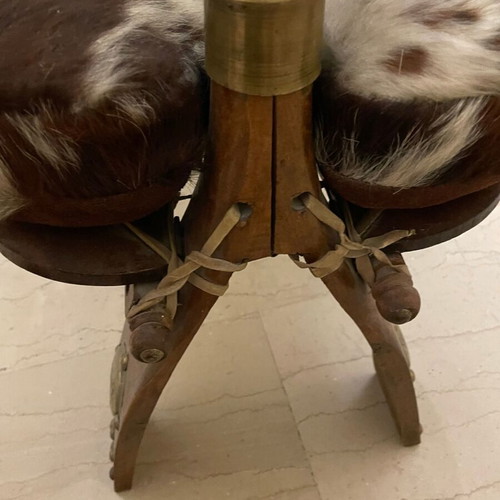 Leather Long Stool retro 70s, like new