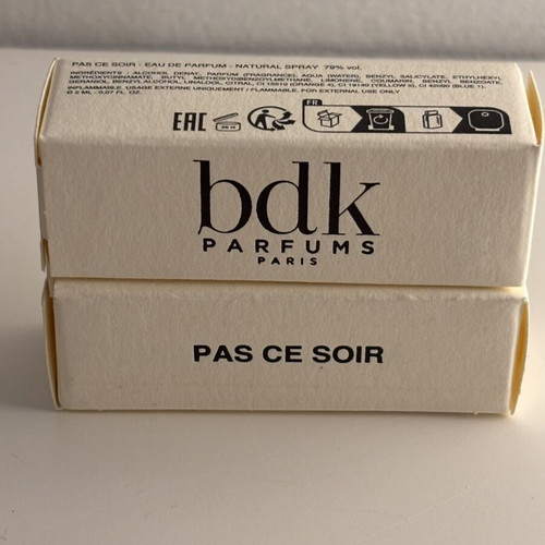 BDK Parfums Pas Ce Soir Eau de Parfum tester 2ml new, 2 samples