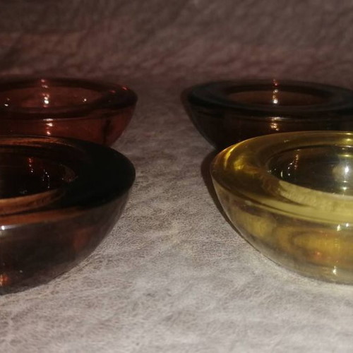 Set of 4 Glass Tealight Holders