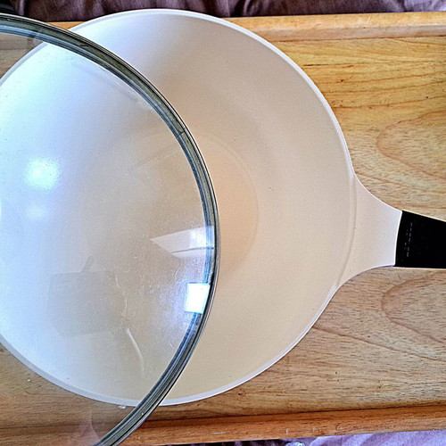 Neoflam Wok Pan New 4.6 Liters 30 cm with Glass Lid