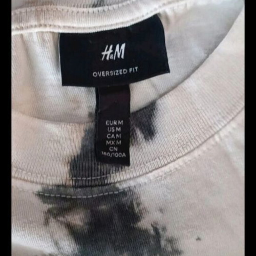 H&M beige T-shirt medium with Angelo Barretta men's bracelet gift
