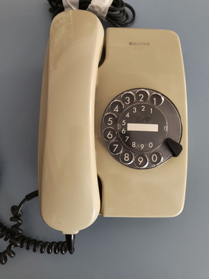 Siemens vintage telephone with rotary dial used