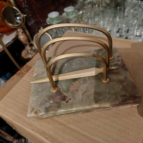 Decorative set used, 9 pieces, marble