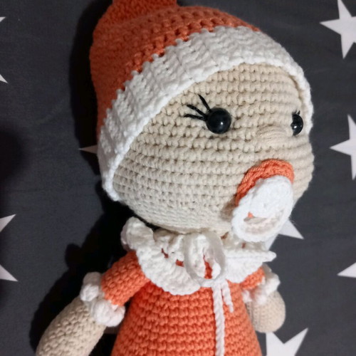 Baby amigurumi doll handmade new, 28 cm