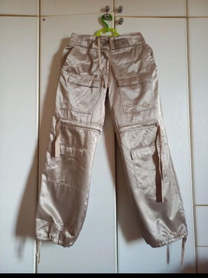 Freddy satin sweatpants new, beige, size M/S