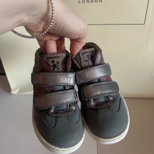 Biomecanics Shadow leather anatomical kids boots size 28 like new, grey and purple