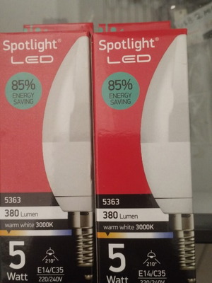Spotlight LED bulbs warm white 3000K 380 lumens 5W pack of 10 new