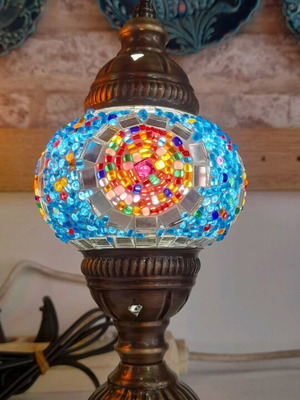 Table mosaic lamp 30cm handmade new