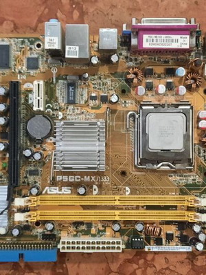 Motherboard Asus P5GC-MX/1333 LGA775 Socket mATX με Pentium Dual Core E2180 μεταχειρισμένο