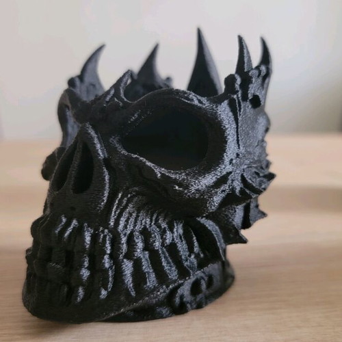 Gothic skull candle holder new