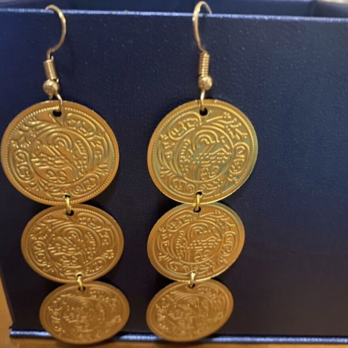 Handmade Earrings with Traditional Coins