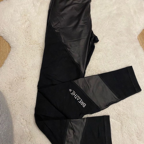 Bodytalk leggings S with leather effect used, black