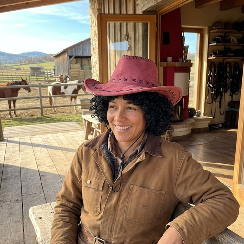 Hat and Wig set Ranch Cow Boy new
