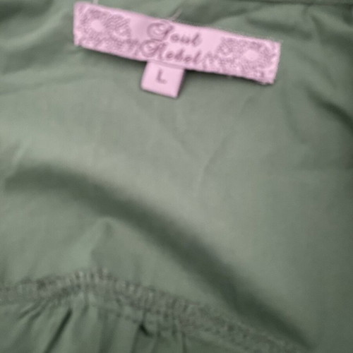 Green Women's Shirt Semizie with Belt Size L New