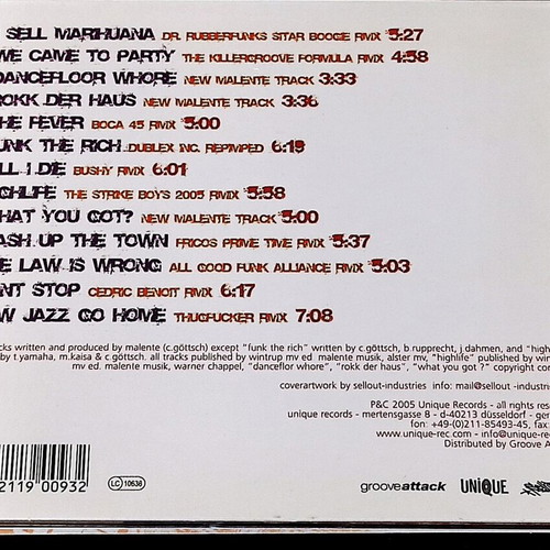 Malente Rip It Up CD used, electronic music