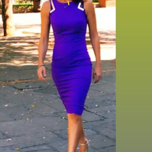 Access lilac purple pencil dress XS used with gold details