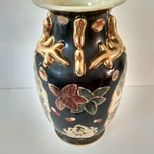 Satsuma porcelain vase used, height 23cm