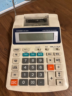 Citizen vintage calculator used, needs batteries