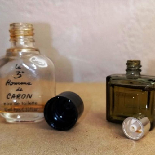Le 3ème Homme by CARON vintage perfumes used, set of 2 bottles