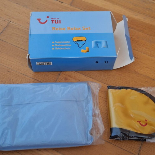 TUI travel set with neck pillow and mask new