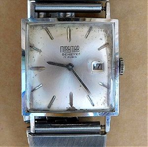 Ρολόι χειρός μηχανικό "MIRAMAR" - 17RUBIS , ελβετικό, πλήρως λειτουργικό.