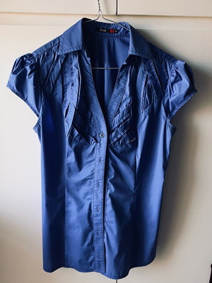 Κοντομάνικο βαμβακερό πουκάμισο Toi&Moi μπλε μέγεθος Μ σαν καινούργιο