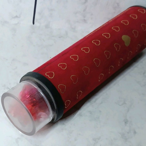 Kaleidoscope made in Germany like new, velvet cover, 18 cm