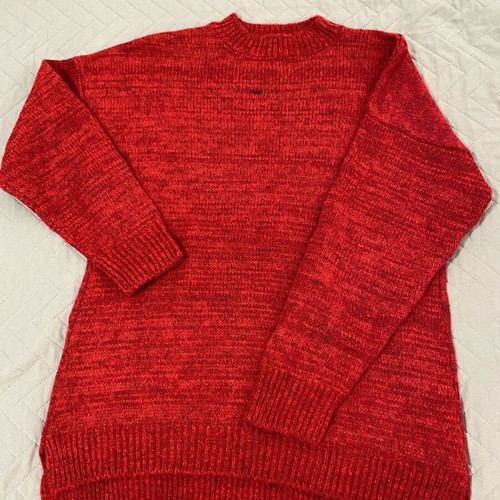 Women's warm pullover like new, one size, red