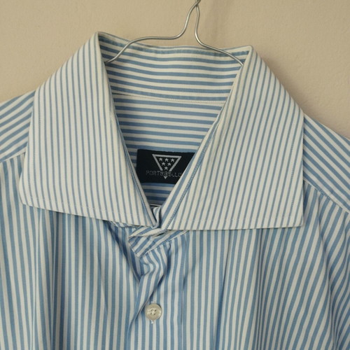 Striped shirt, white and blue, size L