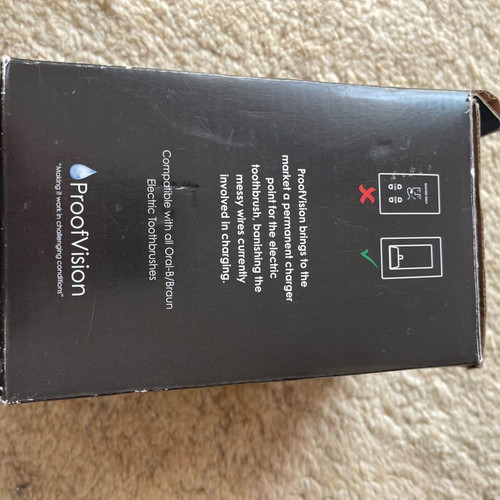 ProofVision wall charger for electric toothbrush new, white