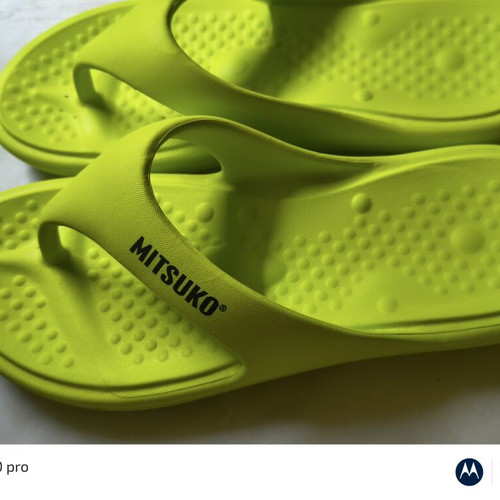 Mitsuko flip flops, very anatomical, lightweight, comfortable, green