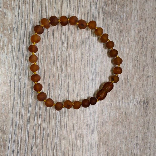 Authentic Baltic Amber Bracelet 20cm like new, brown
